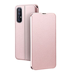 Leather Case Stands Flip Cover Holder for Oppo Reno3 Pro Rose Gold