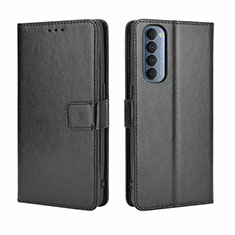 Leather Case Stands Flip Cover Holder for Oppo Reno4 Pro 4G Black