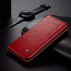 Leather Case Stands Flip Cover Holder for Realme 5 Pro Red