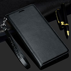 Leather Case Stands Flip Cover Holder for Realme C3 Black