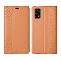 Leather Case Stands Flip Cover Holder for Realme X7 Pro 5G Orange