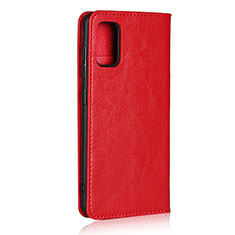 Leather Case Stands Flip Cover Holder for Samsung Galaxy A41 Red