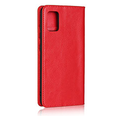 Leather Case Stands Flip Cover Holder for Samsung Galaxy A51 4G Red
