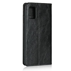 Leather Case Stands Flip Cover Holder for Samsung Galaxy M40S Black