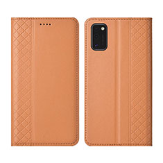 Leather Case Stands Flip Cover Holder for Samsung Galaxy M51 Orange