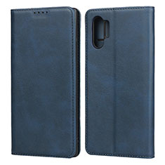Leather Case Stands Flip Cover Holder for Samsung Galaxy Note 10 Plus Blue