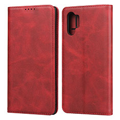 Leather Case Stands Flip Cover Holder for Samsung Galaxy Note 10 Plus Red