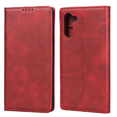 Leather Case Stands Flip Cover Holder for Samsung Galaxy Note 10 Red