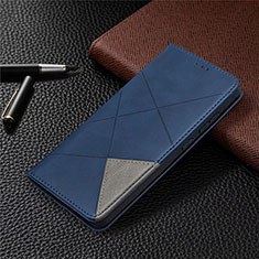 Leather Case Stands Flip Cover Holder for Samsung Galaxy S20 FE 2022 5G Blue