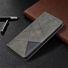 Leather Case Stands Flip Cover Holder for Samsung Galaxy S20 FE 2022 5G Gray