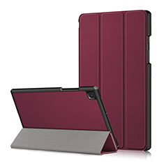 Leather Case Stands Flip Cover Holder for Samsung Galaxy Tab A7 Wi-Fi 10.4 SM-T500 Red Wine