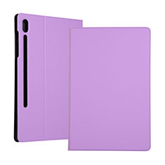 Leather Case Stands Flip Cover Holder for Samsung Galaxy Tab S6 10.5 SM-T860 Purple