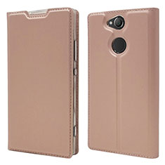 Leather Case Stands Flip Cover Holder for Sony Xperia XA2 Ultra Rose Gold
