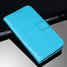 Leather Case Stands Flip Cover Holder for Sony Xperia XA3 Sky Blue