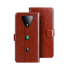 Leather Case Stands Flip Cover Holder for Xiaomi Black Shark 3 Brown