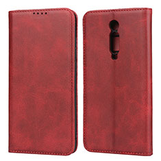 Leather Case Stands Flip Cover Holder for Xiaomi Redmi K20 Pro Red