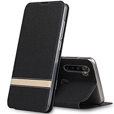 Leather Case Stands Flip Cover Holder for Xiaomi Redmi Note 8T Black