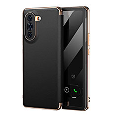 Leather Case Stands Flip Cover Holder GS1 for Huawei Nova 10 Black