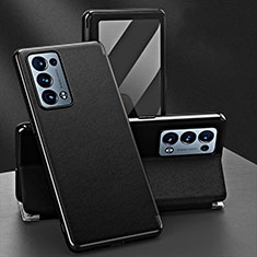Leather Case Stands Flip Cover Holder GS1 for Oppo Reno6 Pro 5G Black