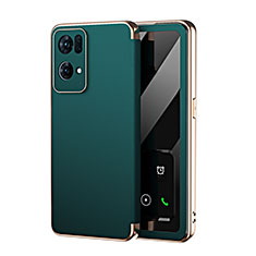 Leather Case Stands Flip Cover Holder GS2 for Oppo Reno7 Pro 5G Green