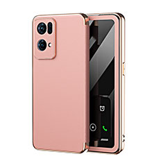 Leather Case Stands Flip Cover Holder GS2 for Oppo Reno7 Pro 5G Pink