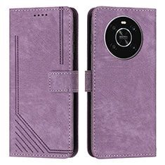 Leather Case Stands Flip Cover Holder H01X for Huawei Honor Magic4 Lite 4G Purple
