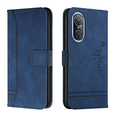 Leather Case Stands Flip Cover Holder H01X for Huawei Nova 9 SE Blue