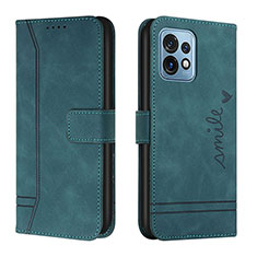 Leather Case Stands Flip Cover Holder H01X for Motorola Moto Edge 40 Pro 5G Green
