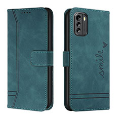 Leather Case Stands Flip Cover Holder H01X for Nokia G60 5G Green