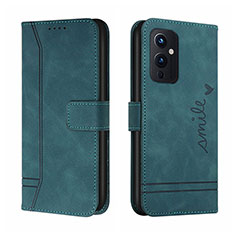 Leather Case Stands Flip Cover Holder H01X for OnePlus 9 5G Green