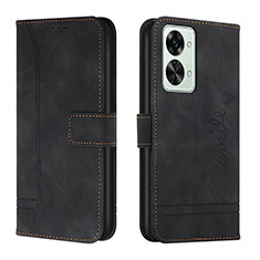 Leather Case Stands Flip Cover Holder H01X for OnePlus Nord 2T 5G Black