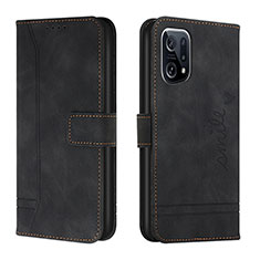 Leather Case Stands Flip Cover Holder H01X for Oppo Find X5 Pro 5G Black