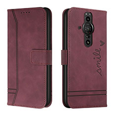 Leather Case Stands Flip Cover Holder H01X for Sony Xperia PRO-I Red