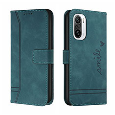 Leather Case Stands Flip Cover Holder H01X for Xiaomi Mi 11X Pro 5G Green