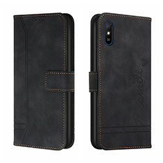 Leather Case Stands Flip Cover Holder H01X for Xiaomi Redmi 9A Black