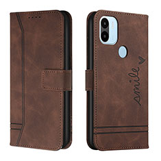 Leather Case Stands Flip Cover Holder H01X for Xiaomi Redmi A1 Plus Brown