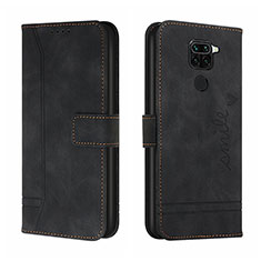 Leather Case Stands Flip Cover Holder H01X for Xiaomi Redmi Note 9 Black