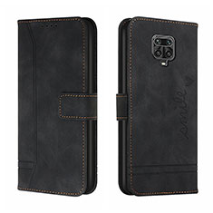 Leather Case Stands Flip Cover Holder H01X for Xiaomi Redmi Note 9S Black