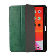 Leather Case Stands Flip Cover Holder H02 for Apple iPad Pro 12.9 (2020) Green