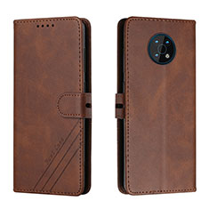 Leather Case Stands Flip Cover Holder H02X for Nokia G50 5G Brown
