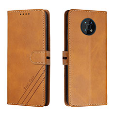 Leather Case Stands Flip Cover Holder H02X for Nokia G50 5G Light Brown