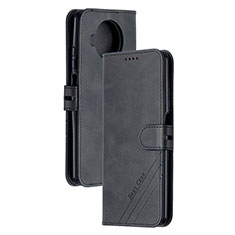 Leather Case Stands Flip Cover Holder H02X for Xiaomi Mi 10i 5G Black