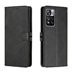 Leather Case Stands Flip Cover Holder H02X for Xiaomi Mi 11i 5G (2022) Black