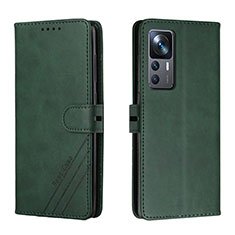 Leather Case Stands Flip Cover Holder H02X for Xiaomi Mi 12T Pro 5G Green