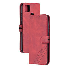 Leather Case Stands Flip Cover Holder H02X for Xiaomi POCO C31 Red