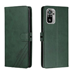Leather Case Stands Flip Cover Holder H02X for Xiaomi Poco M5S Green