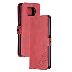 Leather Case Stands Flip Cover Holder H02X for Xiaomi Poco X3 NFC Red