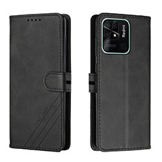 Leather Case Stands Flip Cover Holder H02X for Xiaomi Redmi 10 Power Black