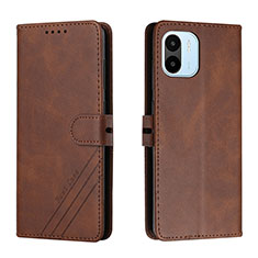 Leather Case Stands Flip Cover Holder H02X for Xiaomi Redmi A1 Brown