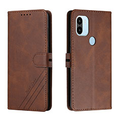 Leather Case Stands Flip Cover Holder H02X for Xiaomi Redmi A1 Plus Brown